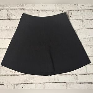 LOFT Women's Black A-Line Skirt with Gold Back Zipper